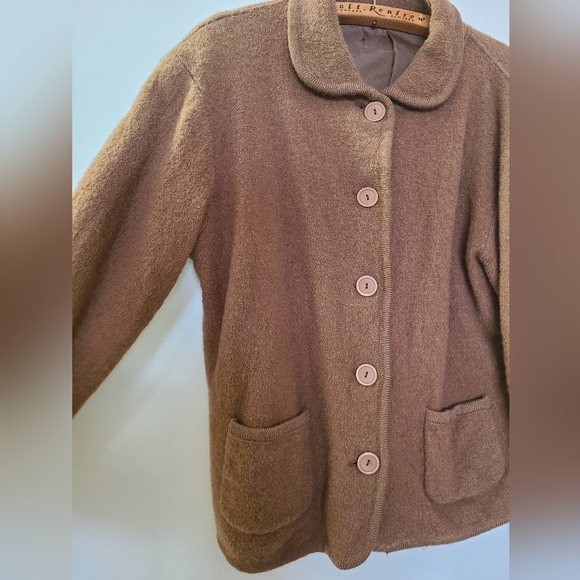 Vintage Wool Teddybear Button Front Jacket - Size M - Picture 3 of 9